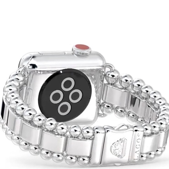 Lagos Smart Caviar Sterling Silver 38mm 40mm Apple Watch Bracelet - Picture 2 of 11